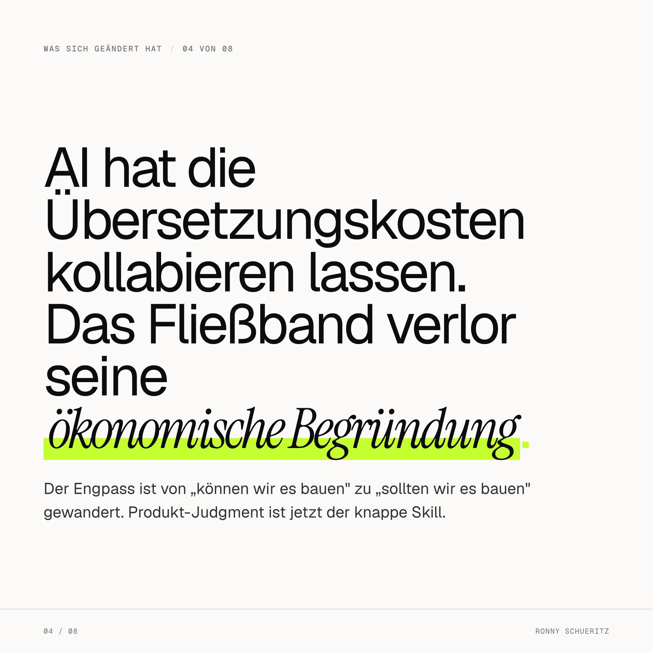 AI hat die Übersetzungskosten kollabieren lassen — das Fließband verlor seine ökonomische Begründung